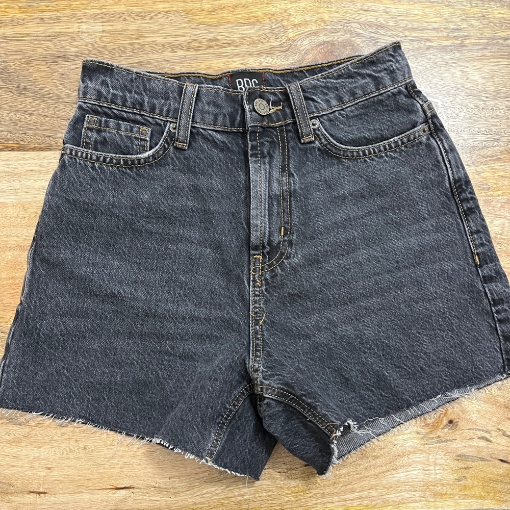 Black BGD A-Line denim shorts